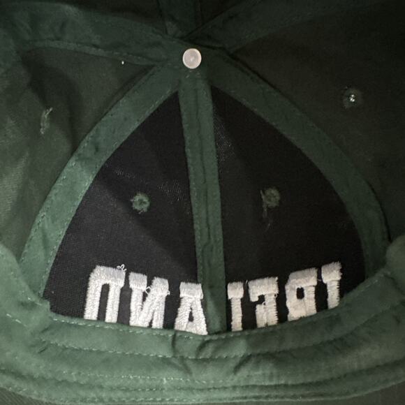 Green Baseball Cap Ireland Embroidered Hat Brass Adjustable Strap - Picture 7 of 10